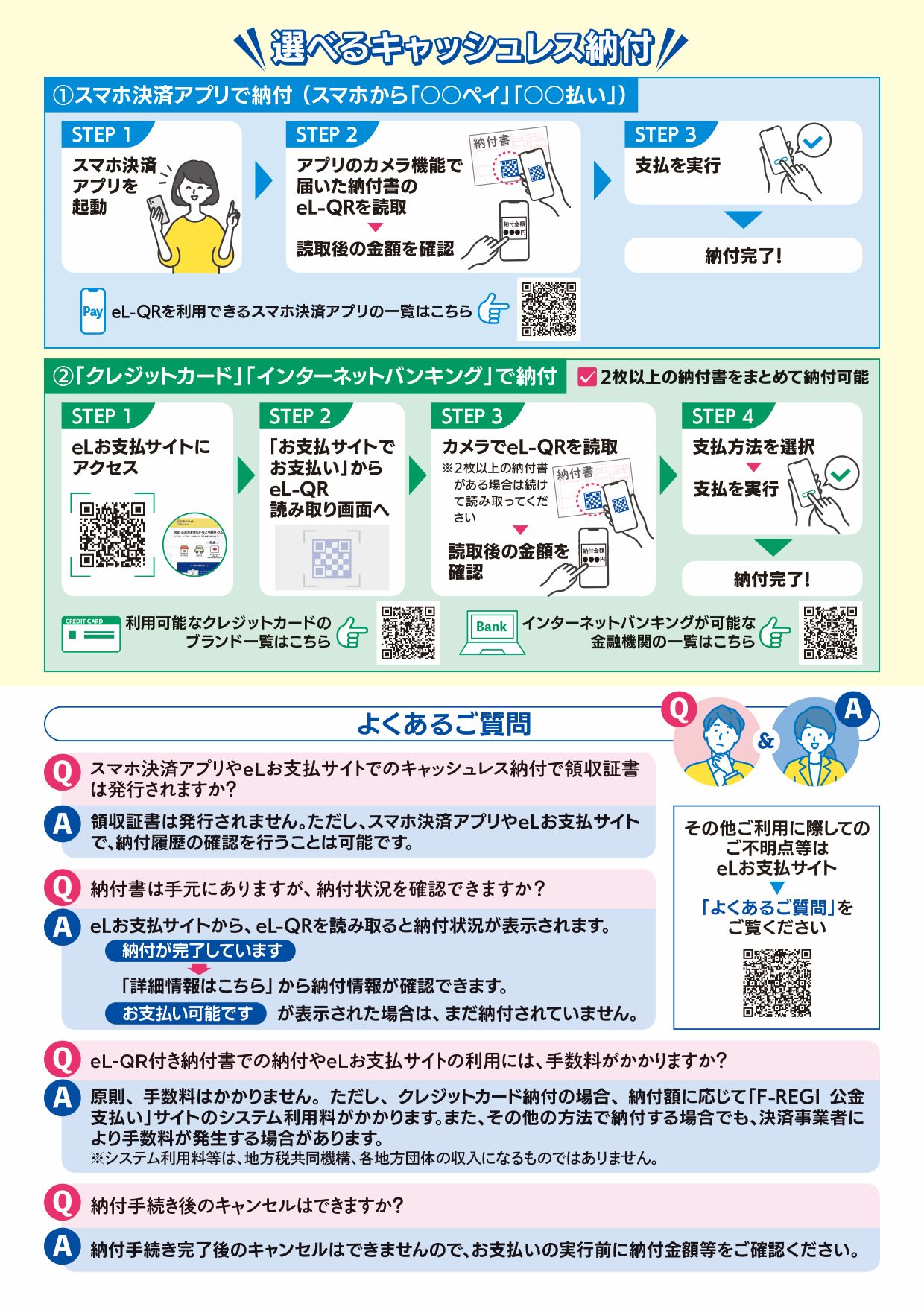 eL-QRを活用した地方公金収納に係るチラシ（裏面）